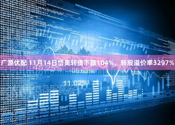 广源优配 11月14日岱美转债下跌104%，转股溢价率3297%